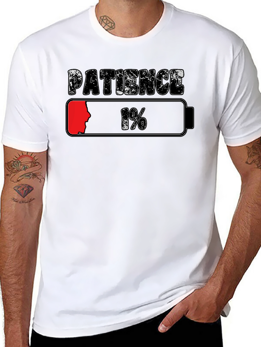 Patience Low Battery T-Shirt