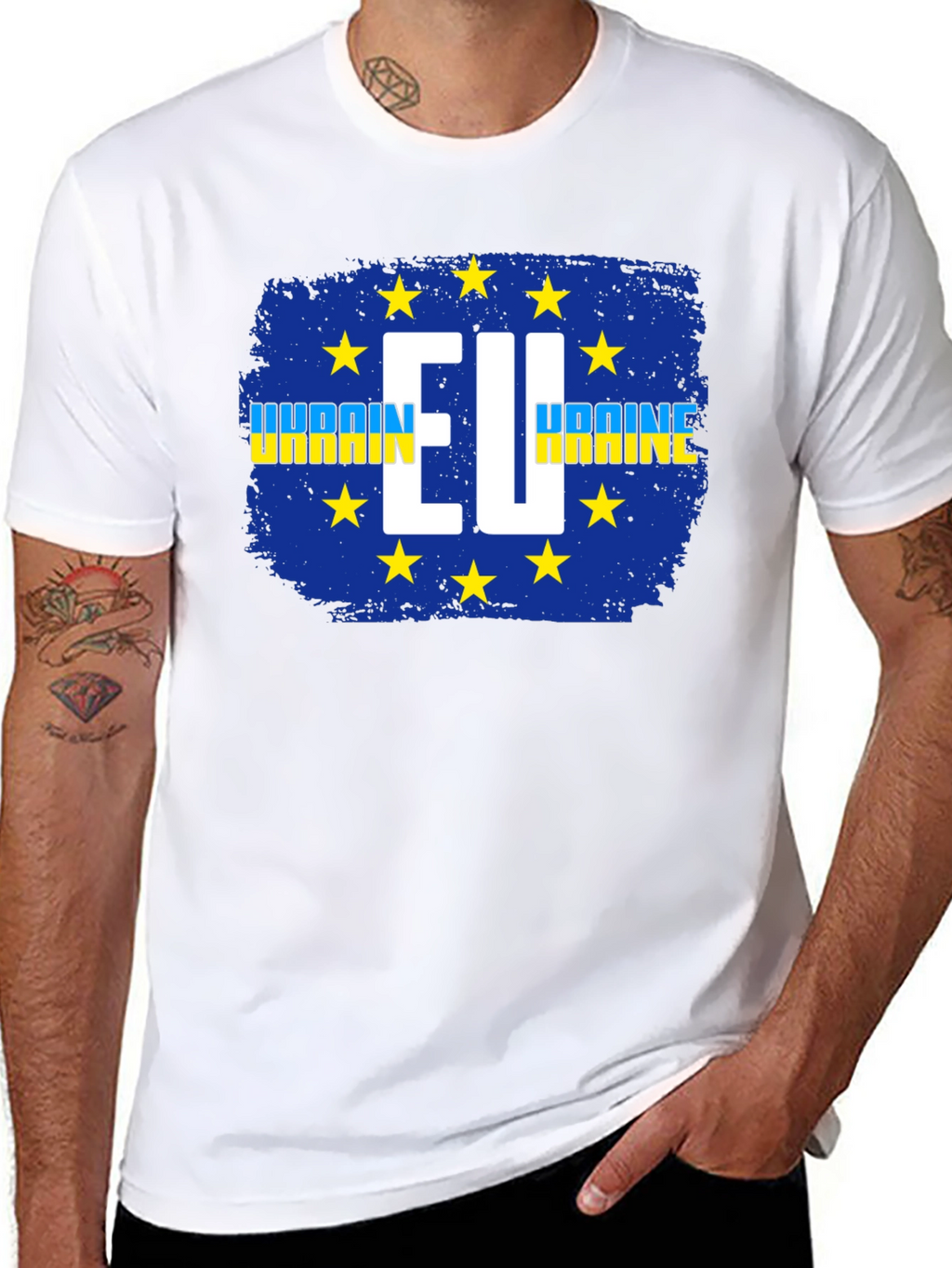 Ukraine EU Flag T-Shirt