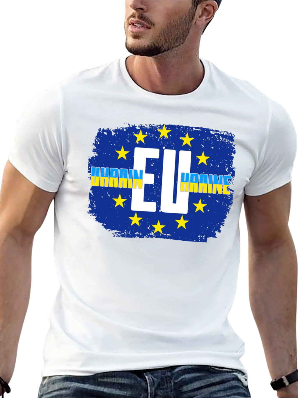 Ukraine EU Flag T-Shirt
