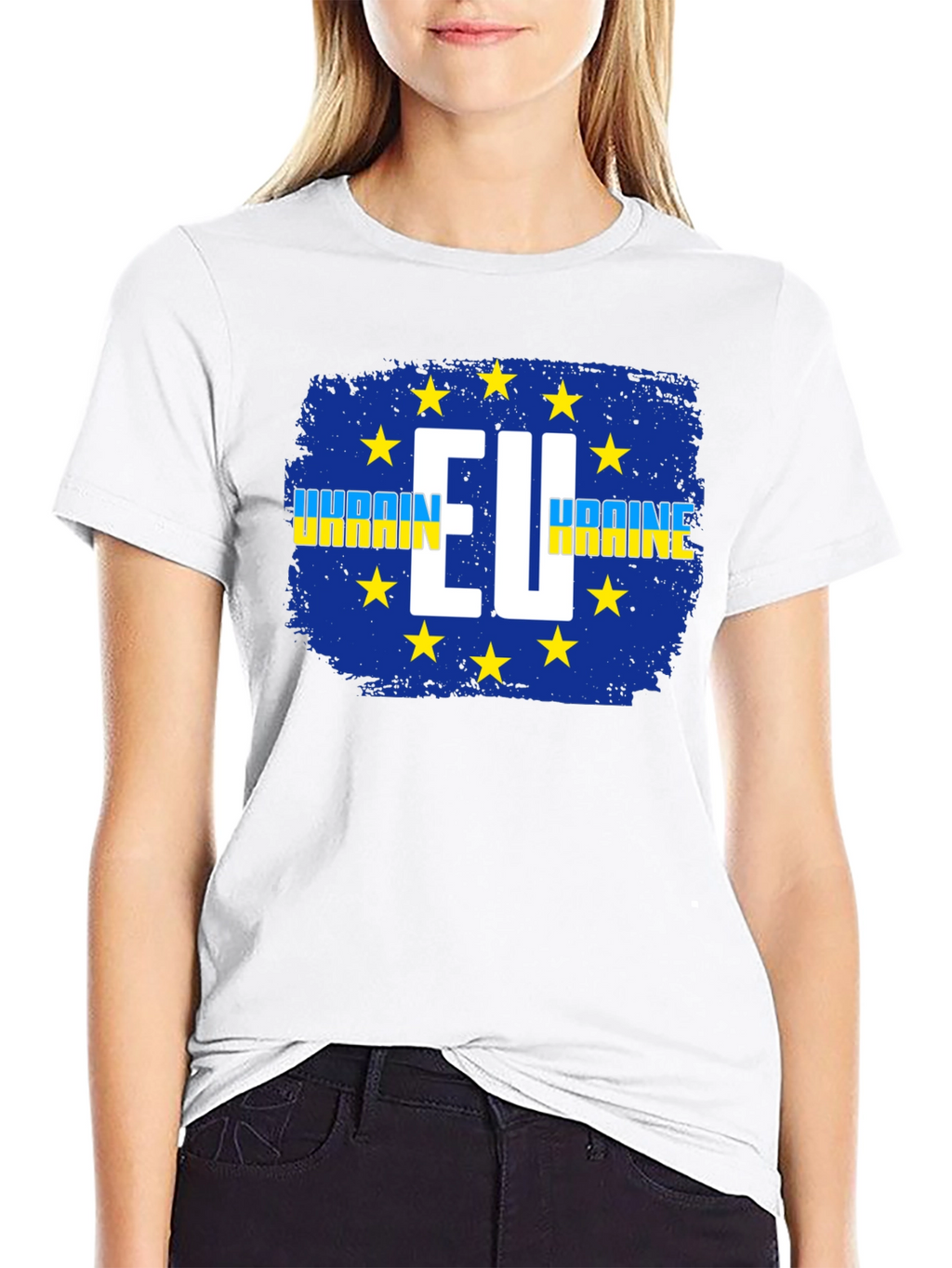 Ukraine EU Flag T-Shirt