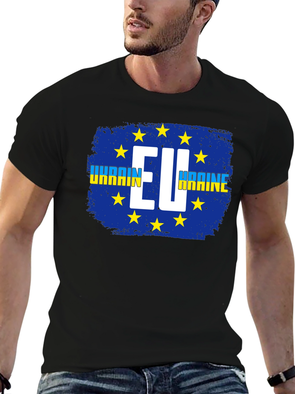 Ukraine EU Flag T-Shirt