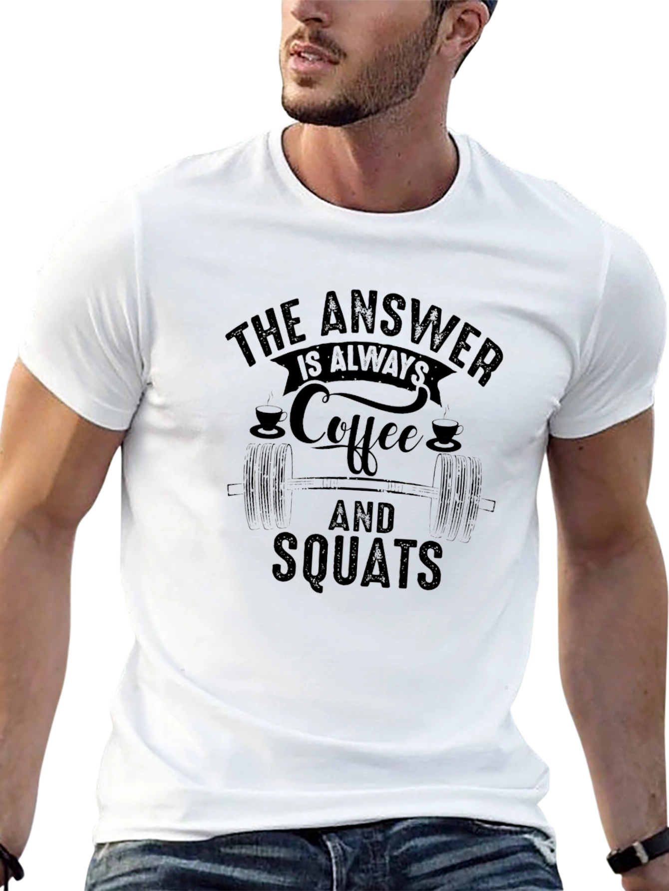 Coffee and Squats Black T-Shirt