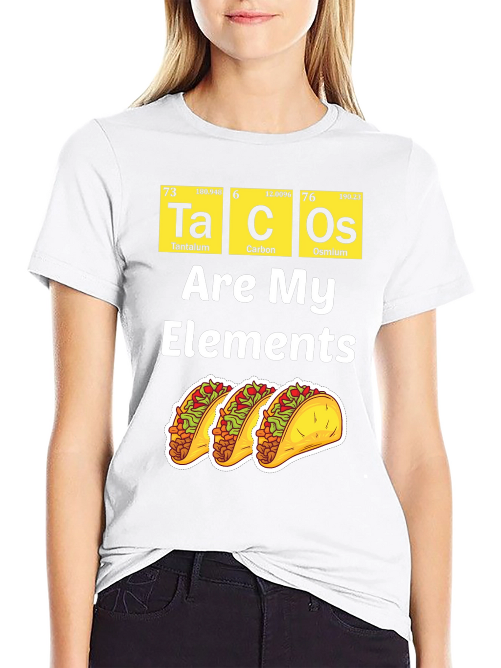 Tacos Are My Elements Funny Graphic T-Shirt