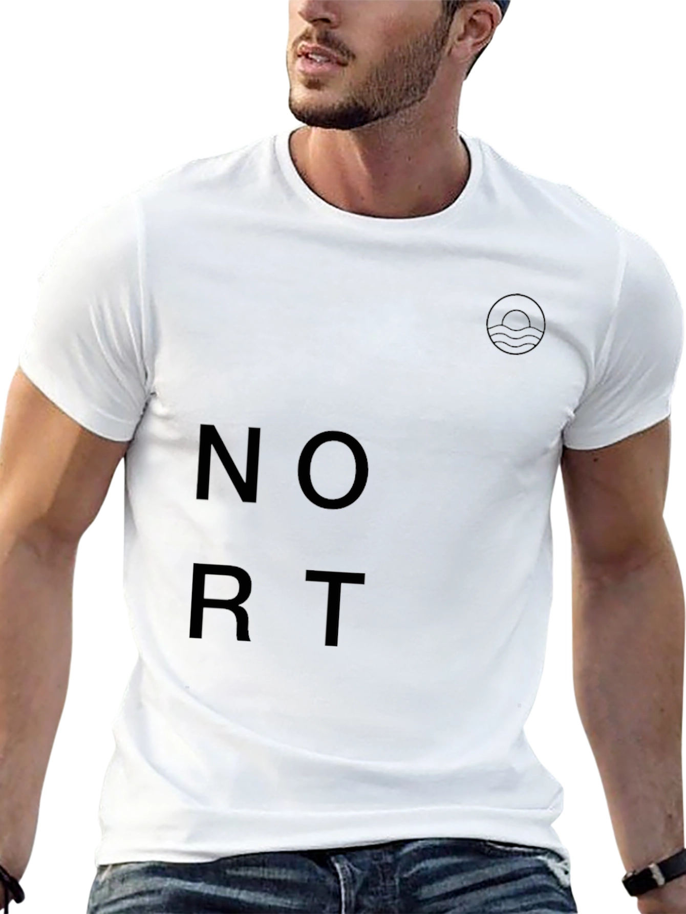 Modern Black Graphic Tee - Nort Design