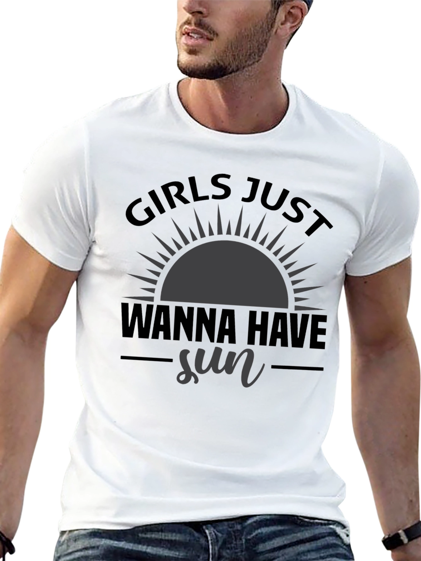 Girls Just Wanna Have Sun Black T-Shirt
