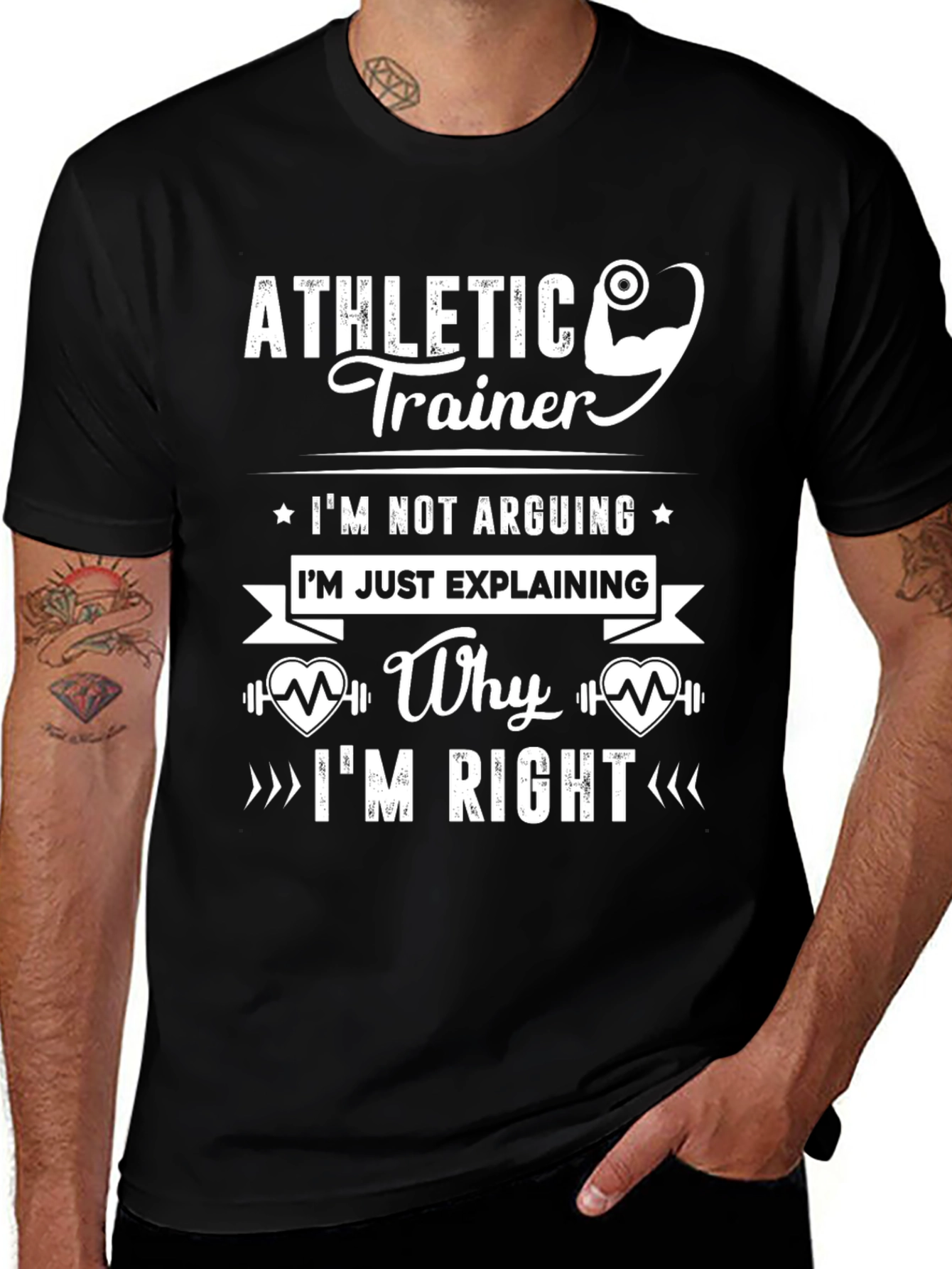 Athletic Trainer T-Shirt - Explaining is Not Arguing