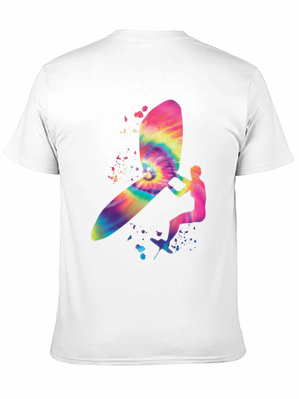Tie-Dye Windsurfer Graphic Black T-Shirt