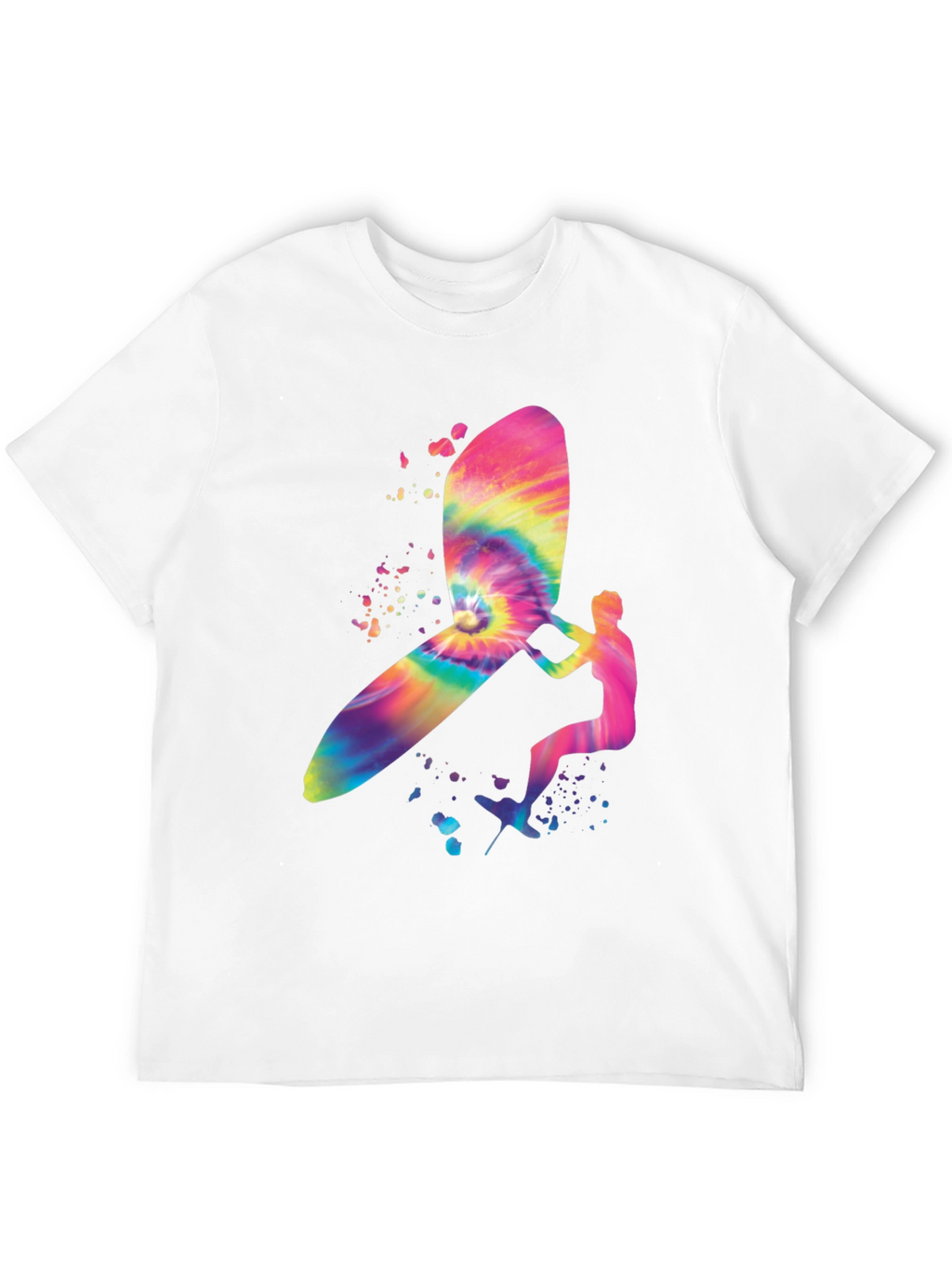 Tie-Dye Windsurfer Graphic Black T-Shirt