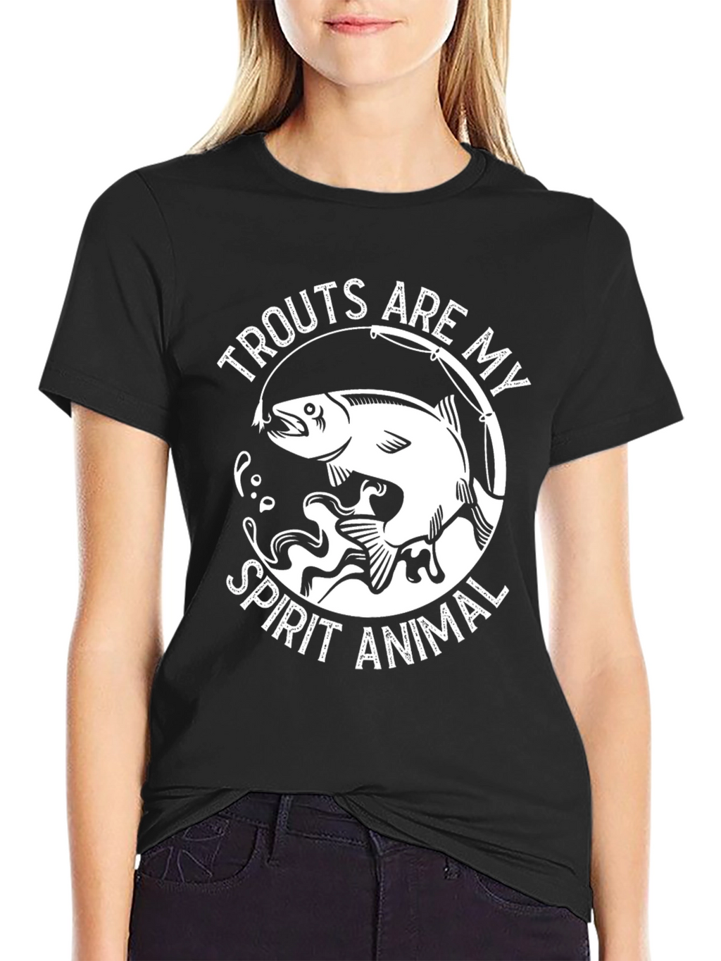 Trout Spirit Animal Graphic Tee - Fishing Lovers Shirt