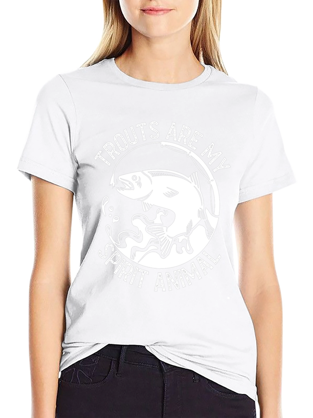 Trout Spirit Animal Graphic Tee - Fishing Lovers Shirt