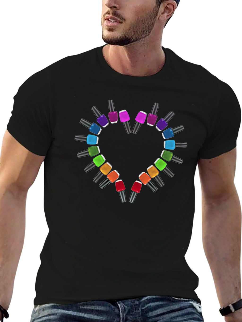 Heart Nail Polish T-Shirt - Stylish & Trendy