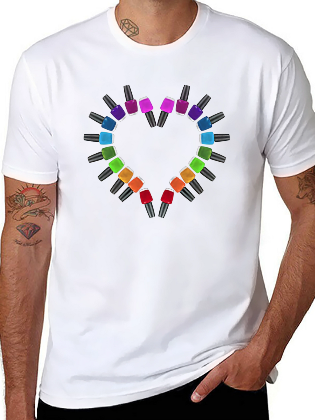 Heart Nail Polish T-Shirt - Stylish & Trendy