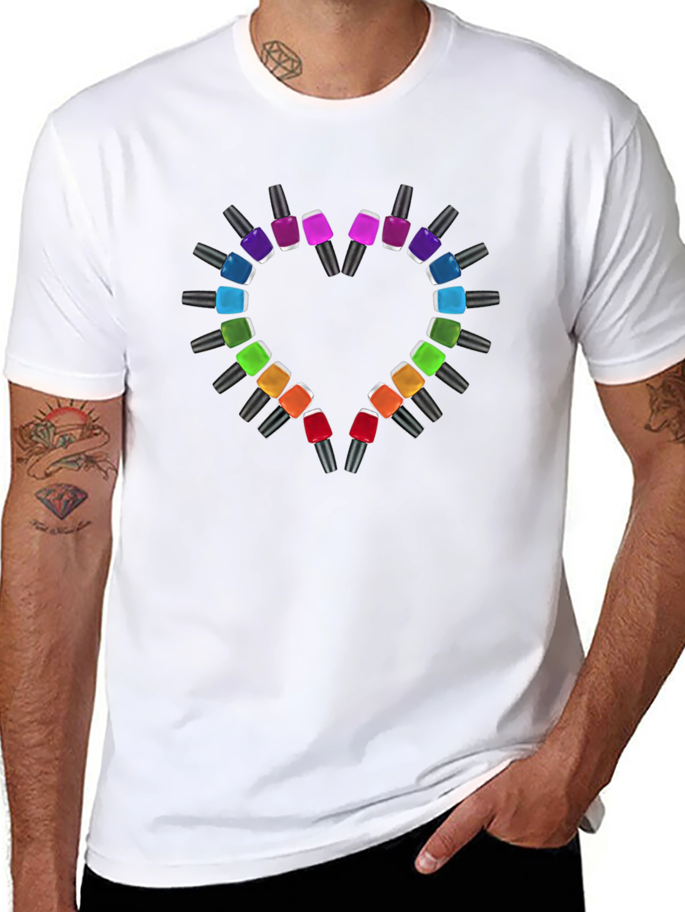 Heart Nail Polish T-Shirt - Stylish & Trendy