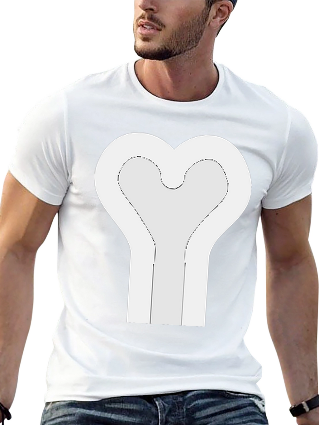 Heart Bone Graphic Tee - Unique Design