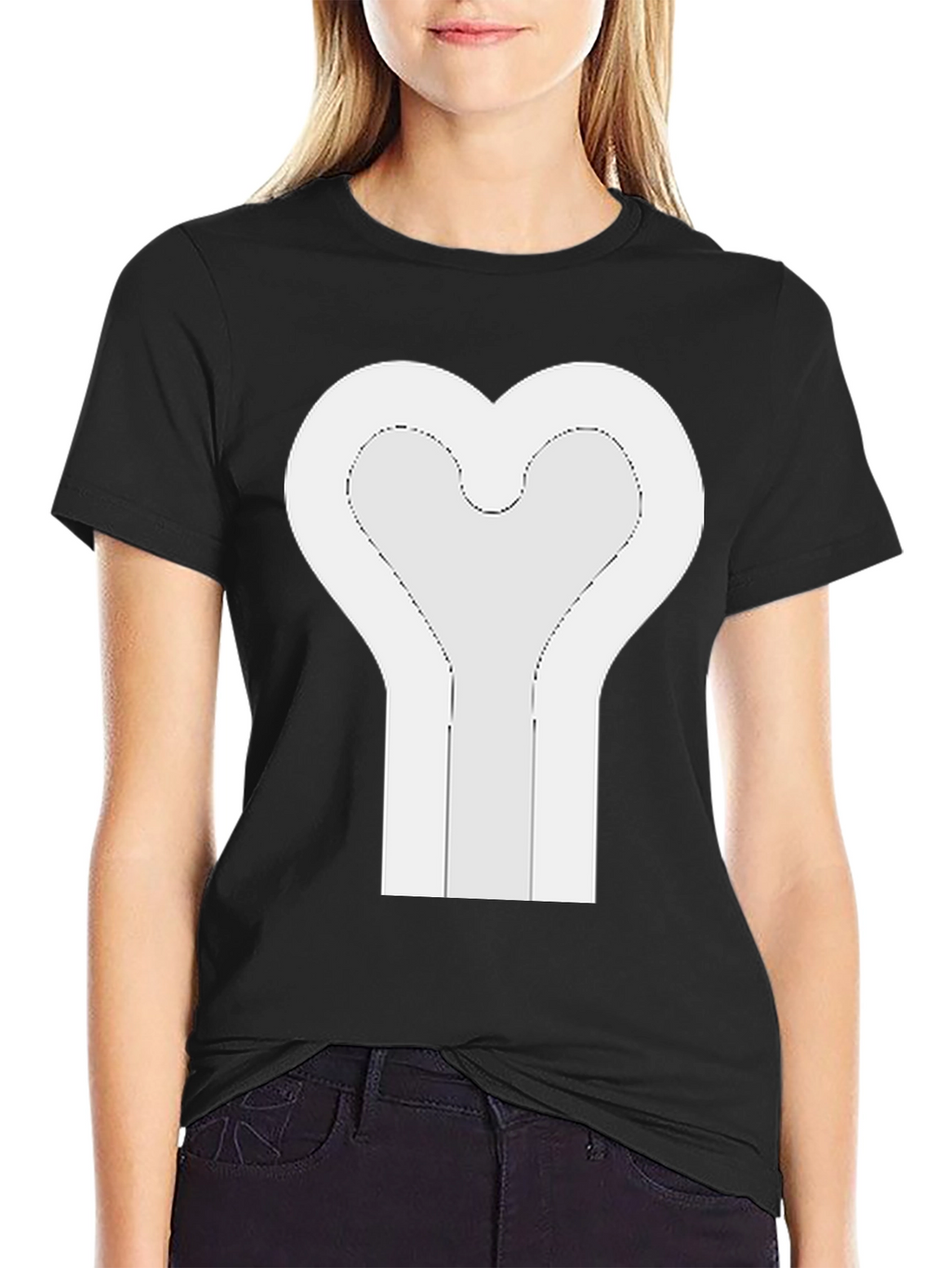 Heart Bone Graphic Tee - Unique Design