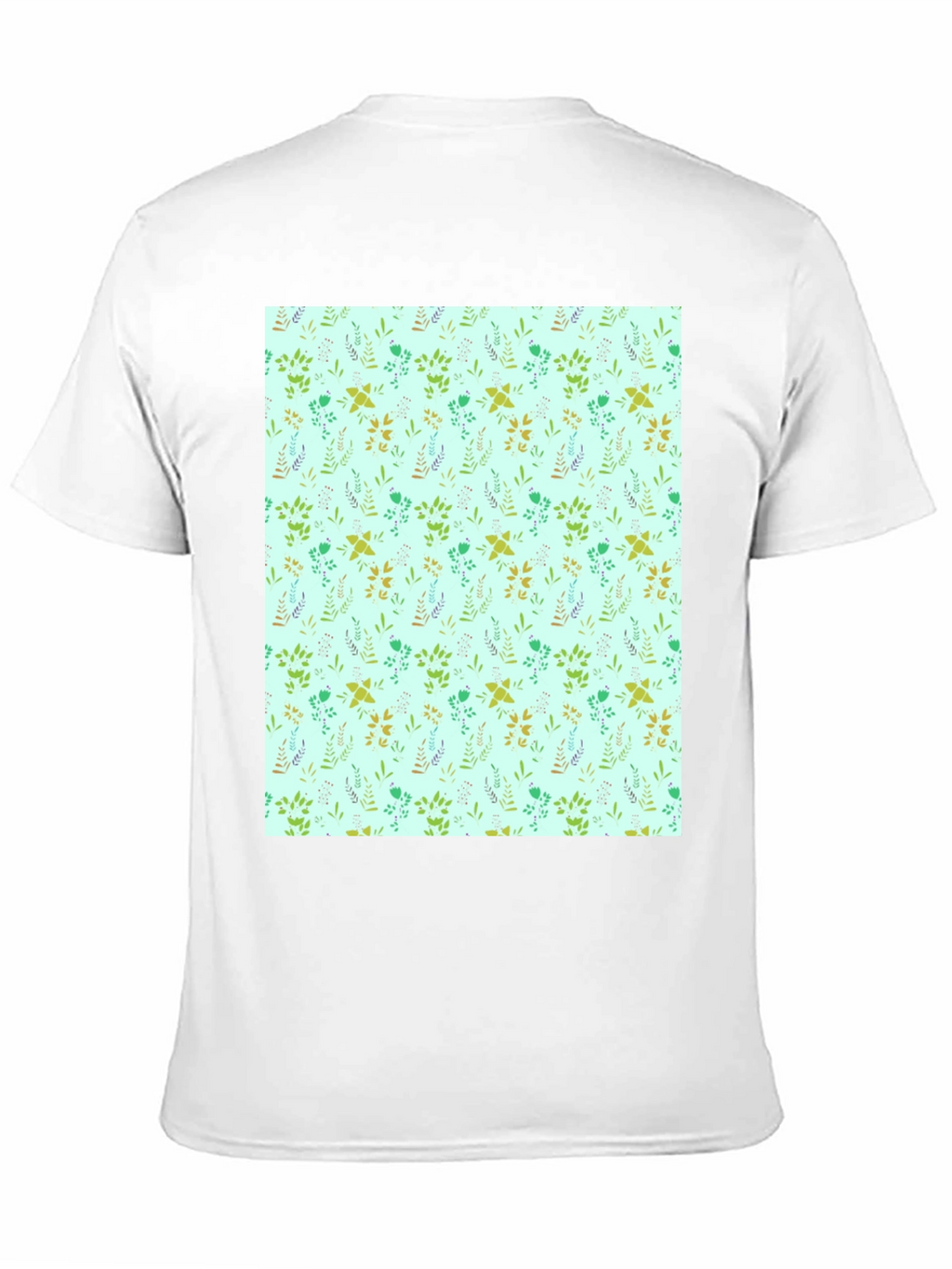 Botanical Print T-Shirt - Mens Black Tee