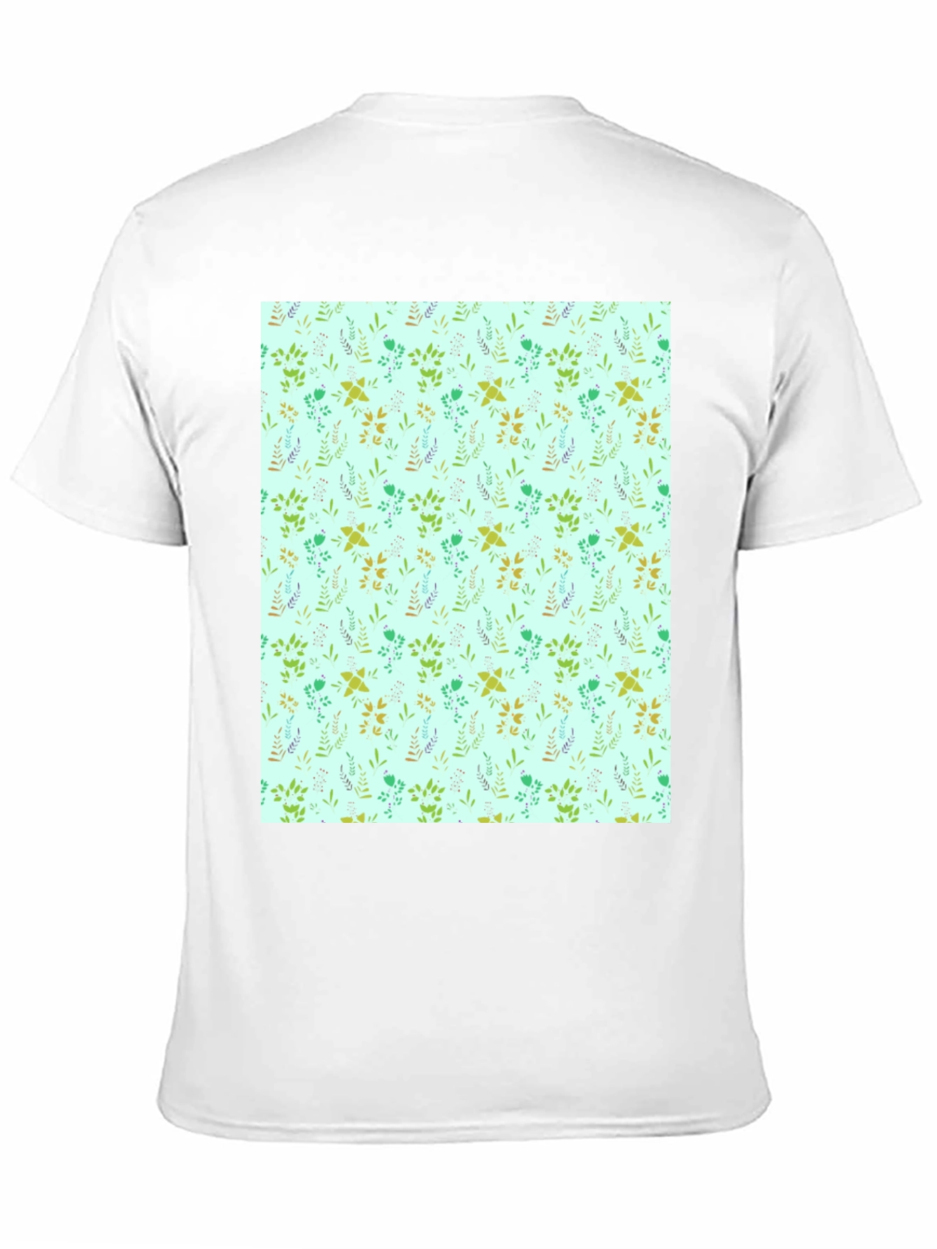Botanical Print T-Shirt - Mens Black Tee