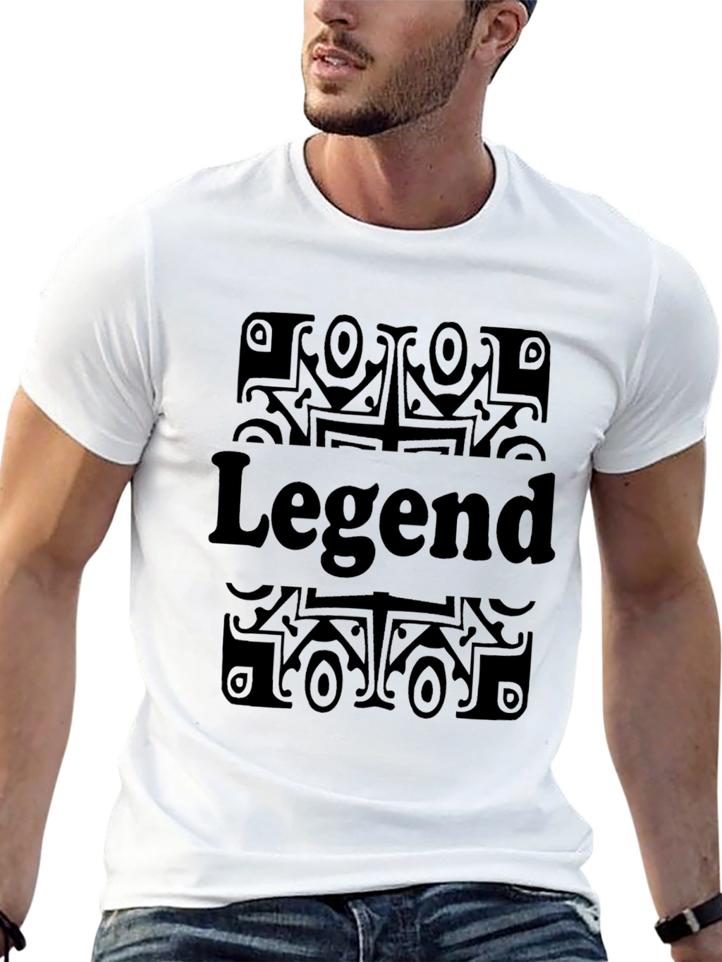 Legend Graphic Print Black T-Shirt