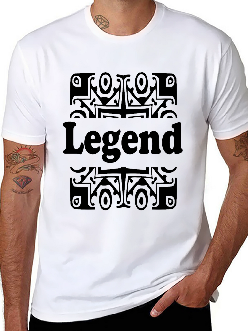 Legend Graphic Print Black T-Shirt