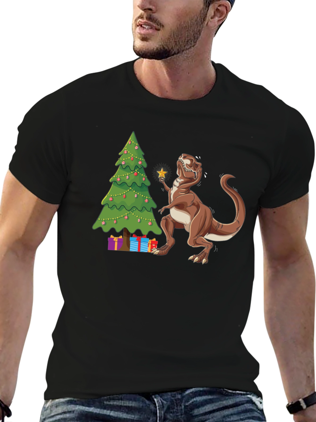 Festive Dino T-Shirt - Christmas Tree Rex!