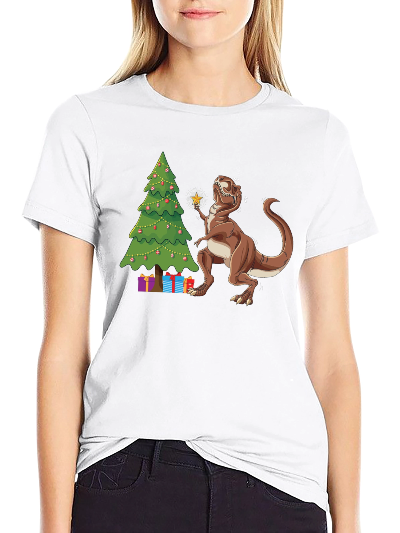 Festive Dino T-Shirt - Christmas Tree Rex!
