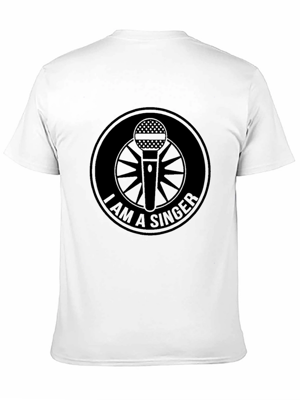 I am a Singer Black T-Shirt with Microphone Design