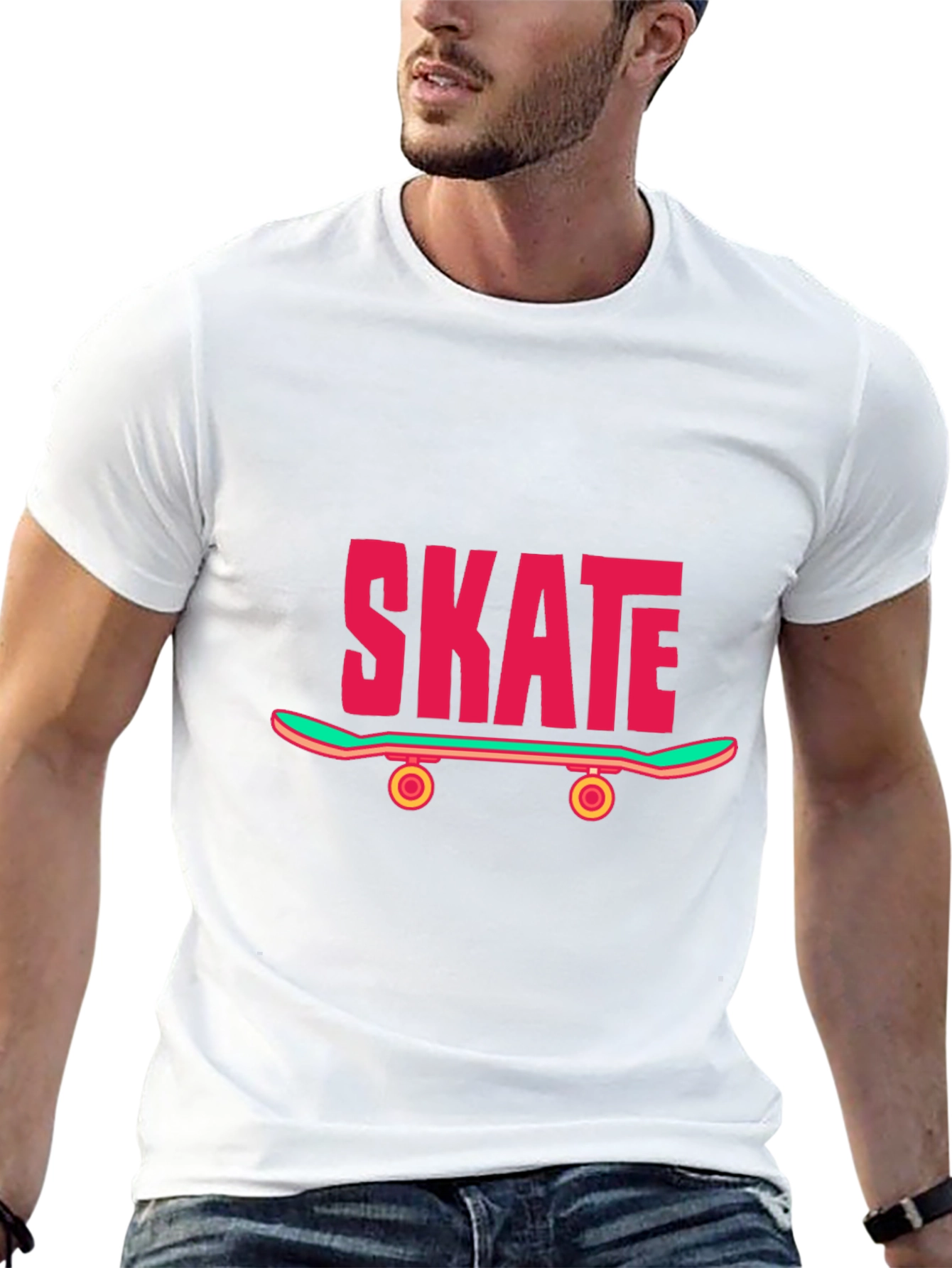 Skate Graphic T-Shirt - Cool Casual Tee