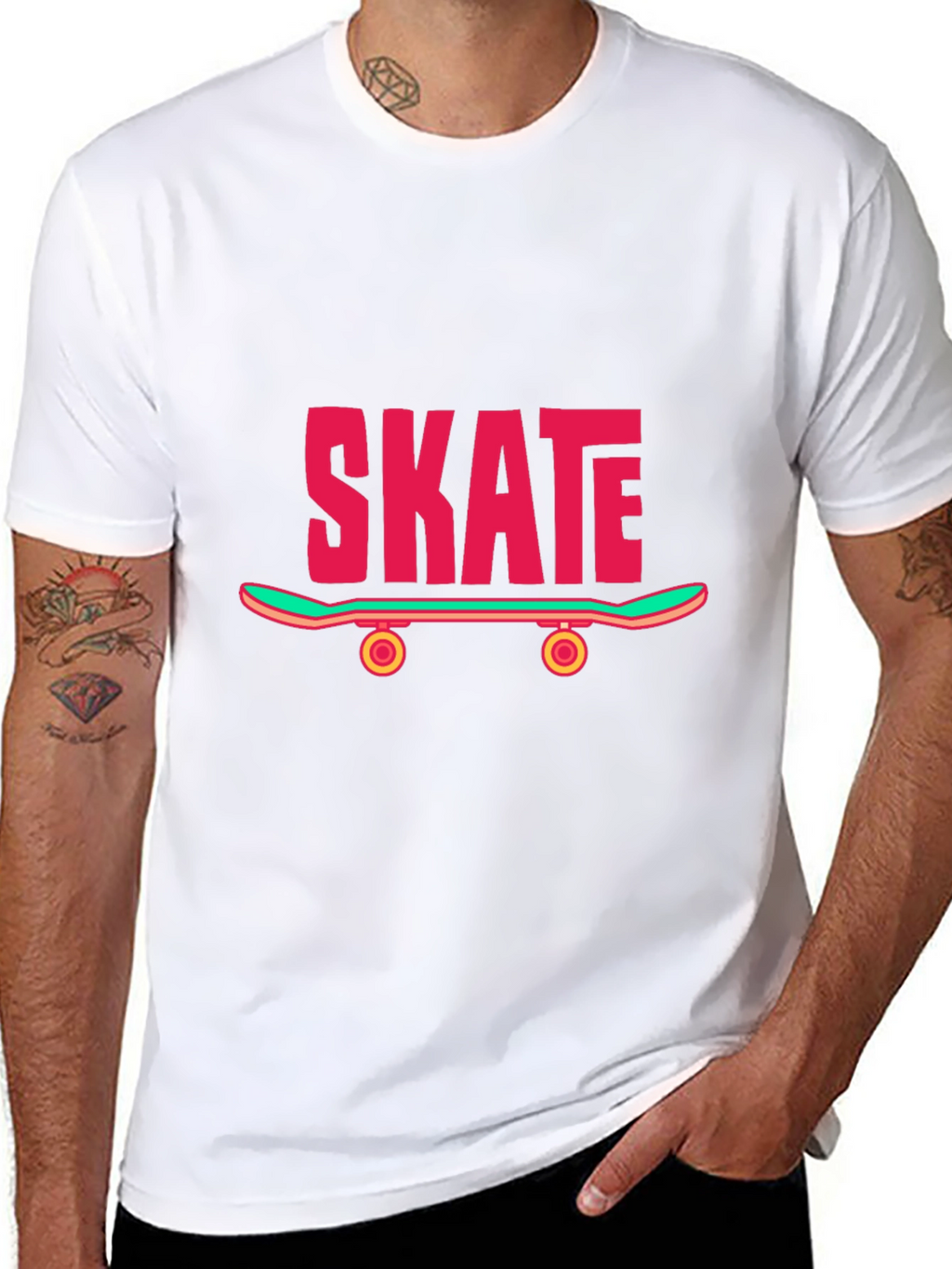 Skate Graphic T-Shirt - Cool Casual Tee