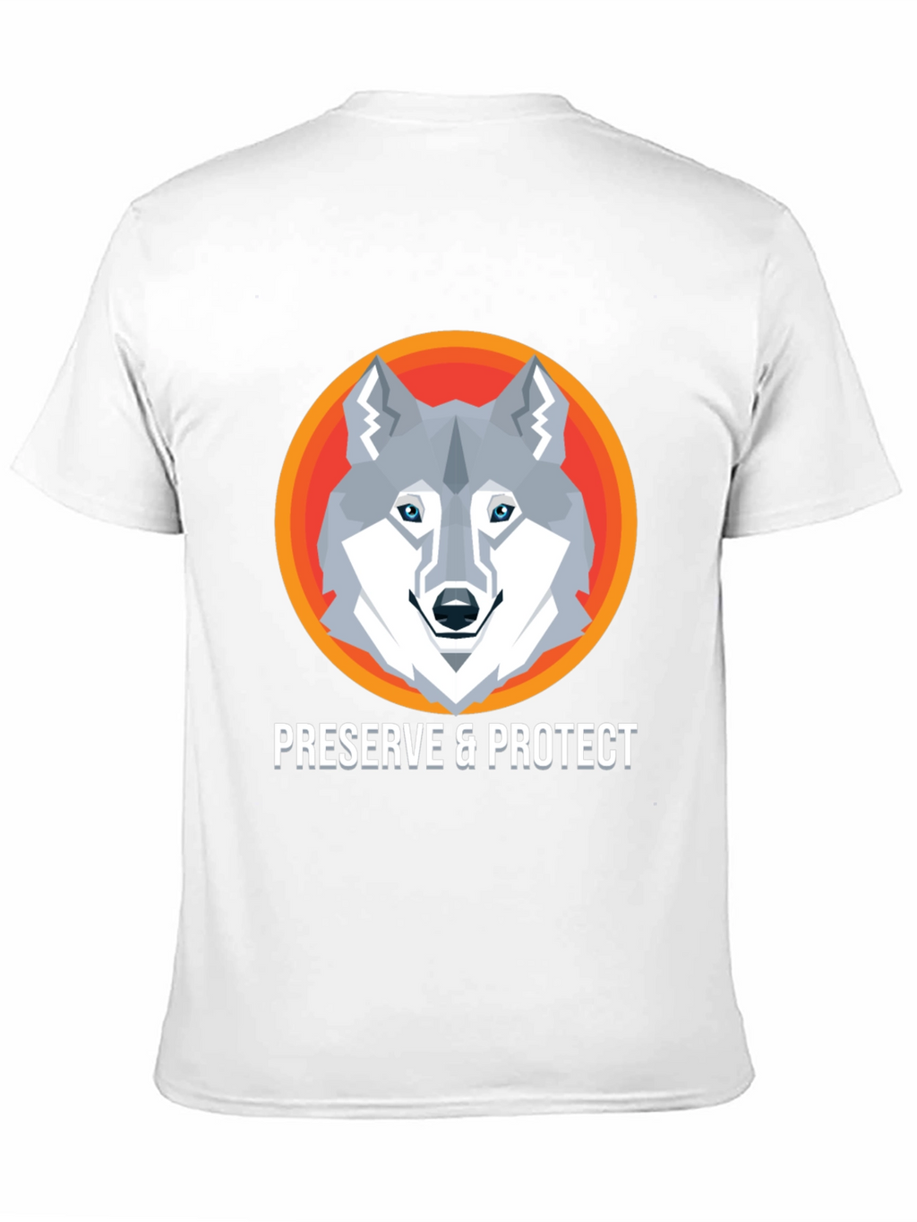 Preserve & Protect Wolf Graphic Tee - Modern Design
