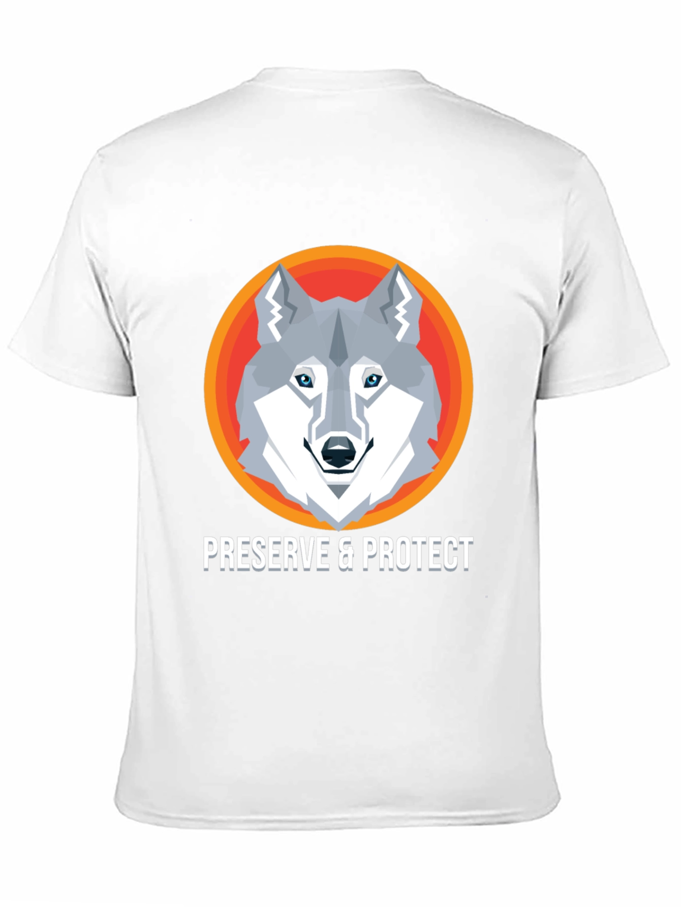 Preserve & Protect Wolf Graphic Tee - Modern Design
