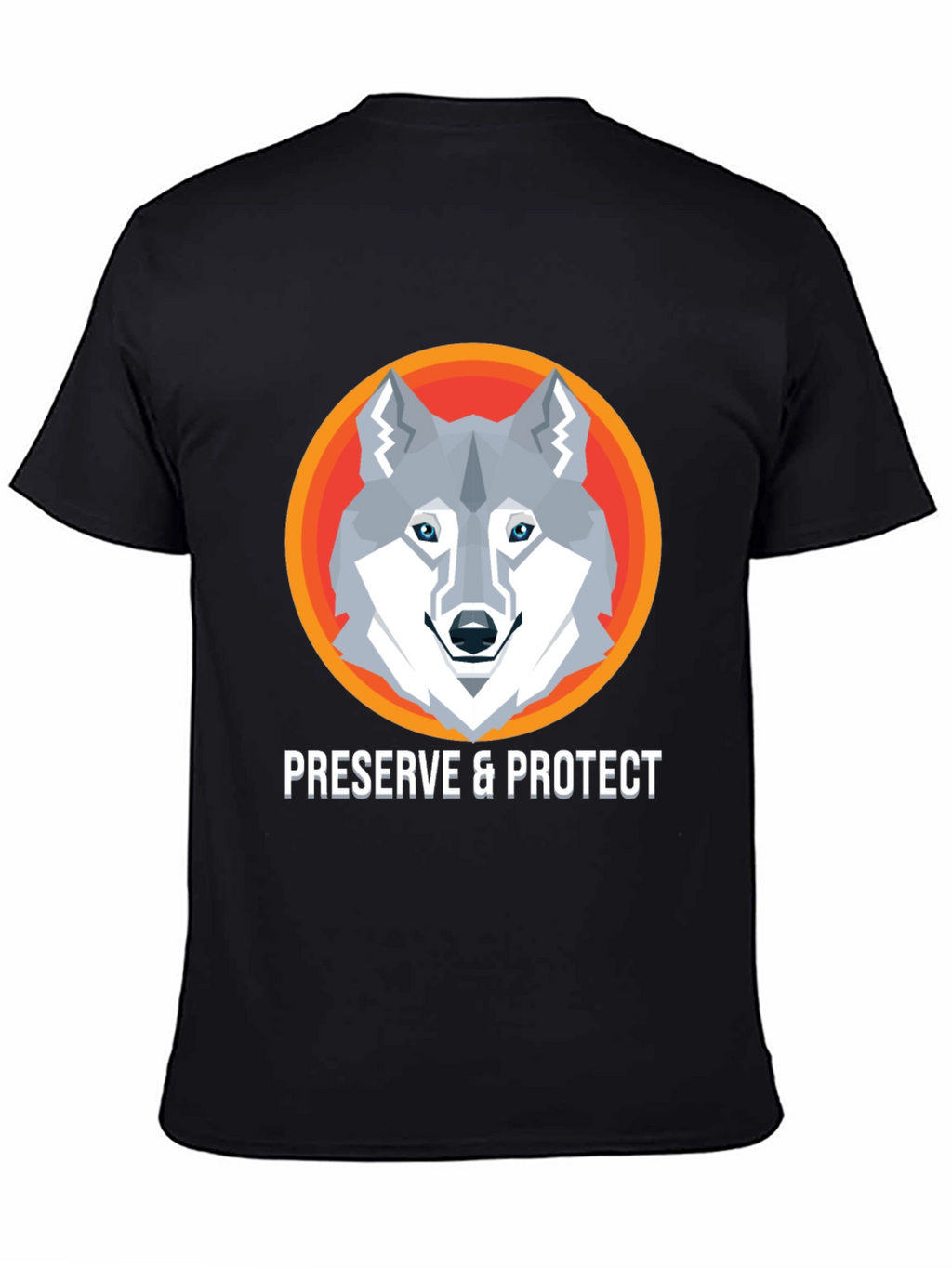 Preserve & Protect Wolf Graphic Tee - Modern Design