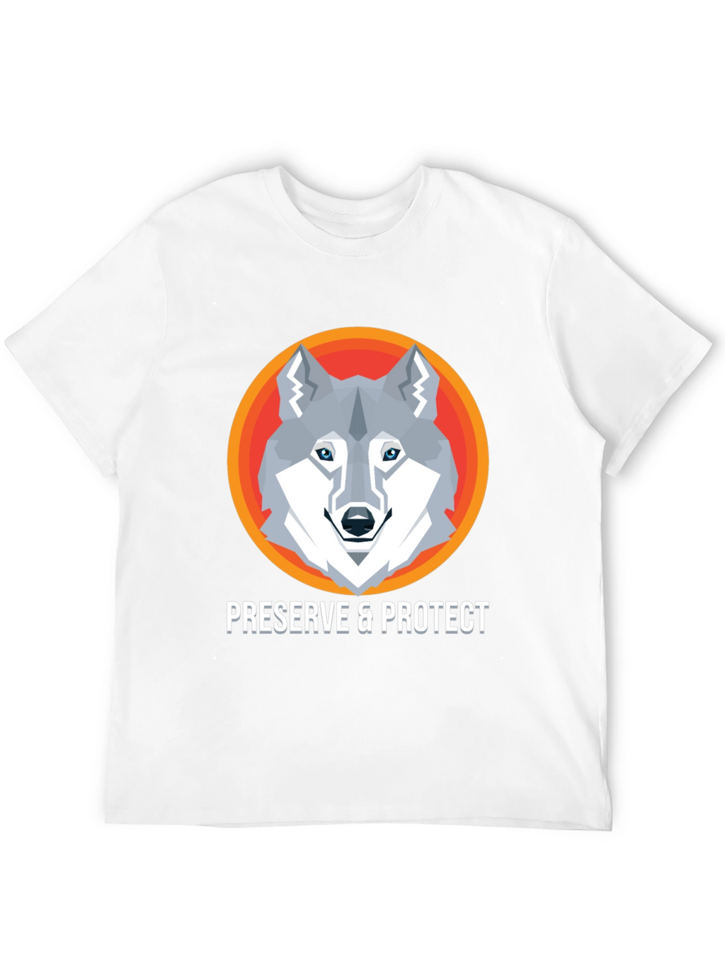Preserve & Protect Wolf Graphic Tee - Modern Design