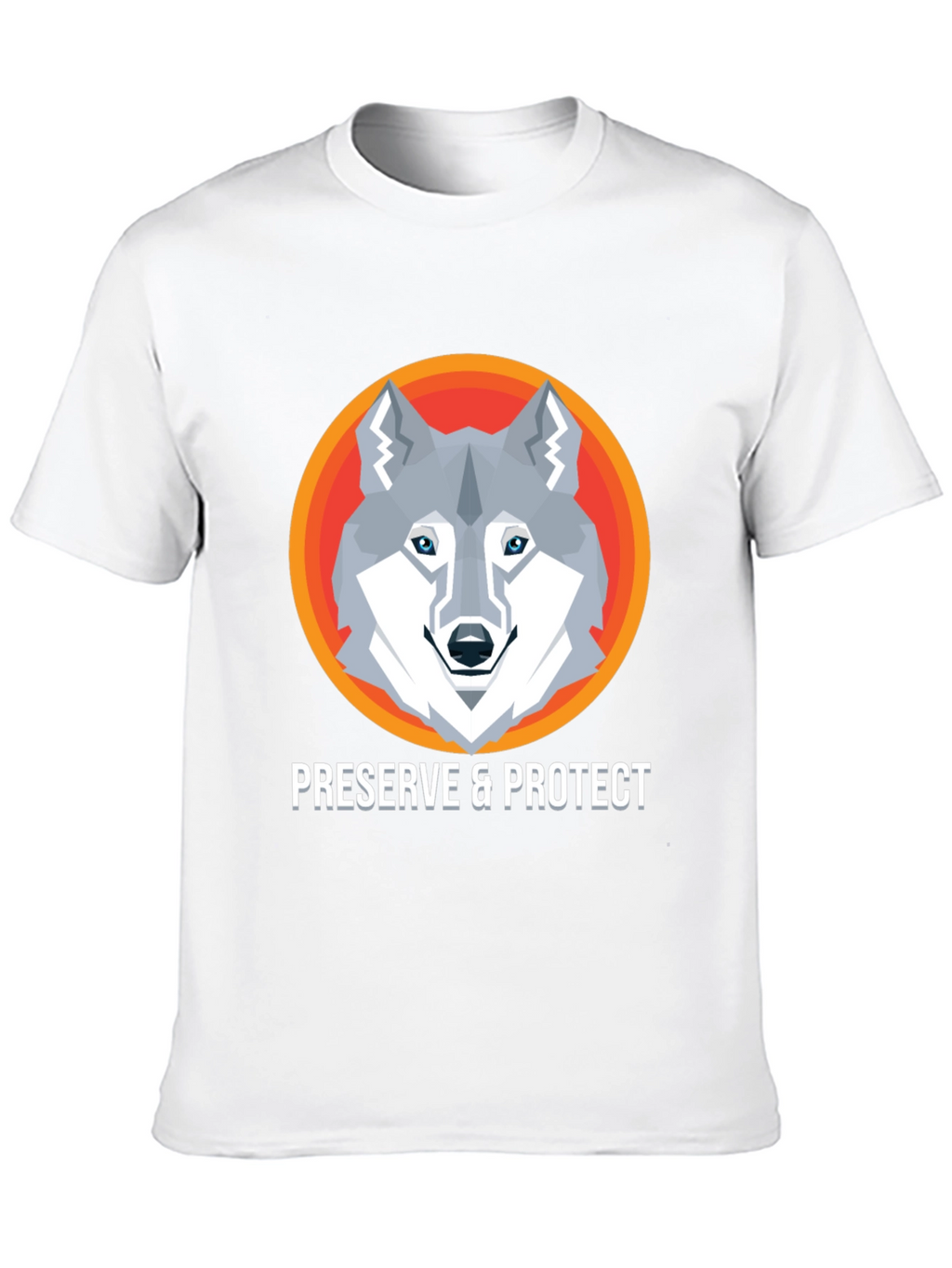 Preserve & Protect Wolf Graphic Tee - Modern Design