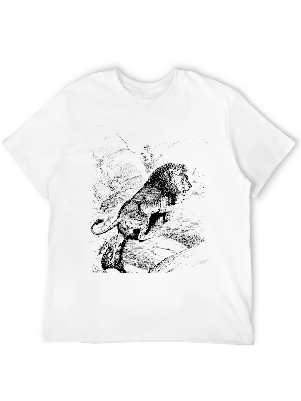 Lion Graphic Print T-Shirt