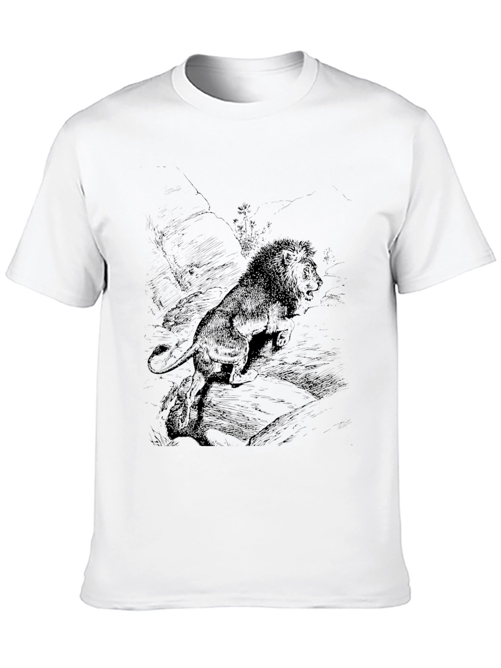 Lion Graphic Print T-Shirt