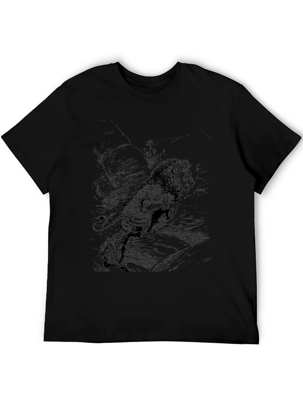 Lion Graphic Print T-Shirt