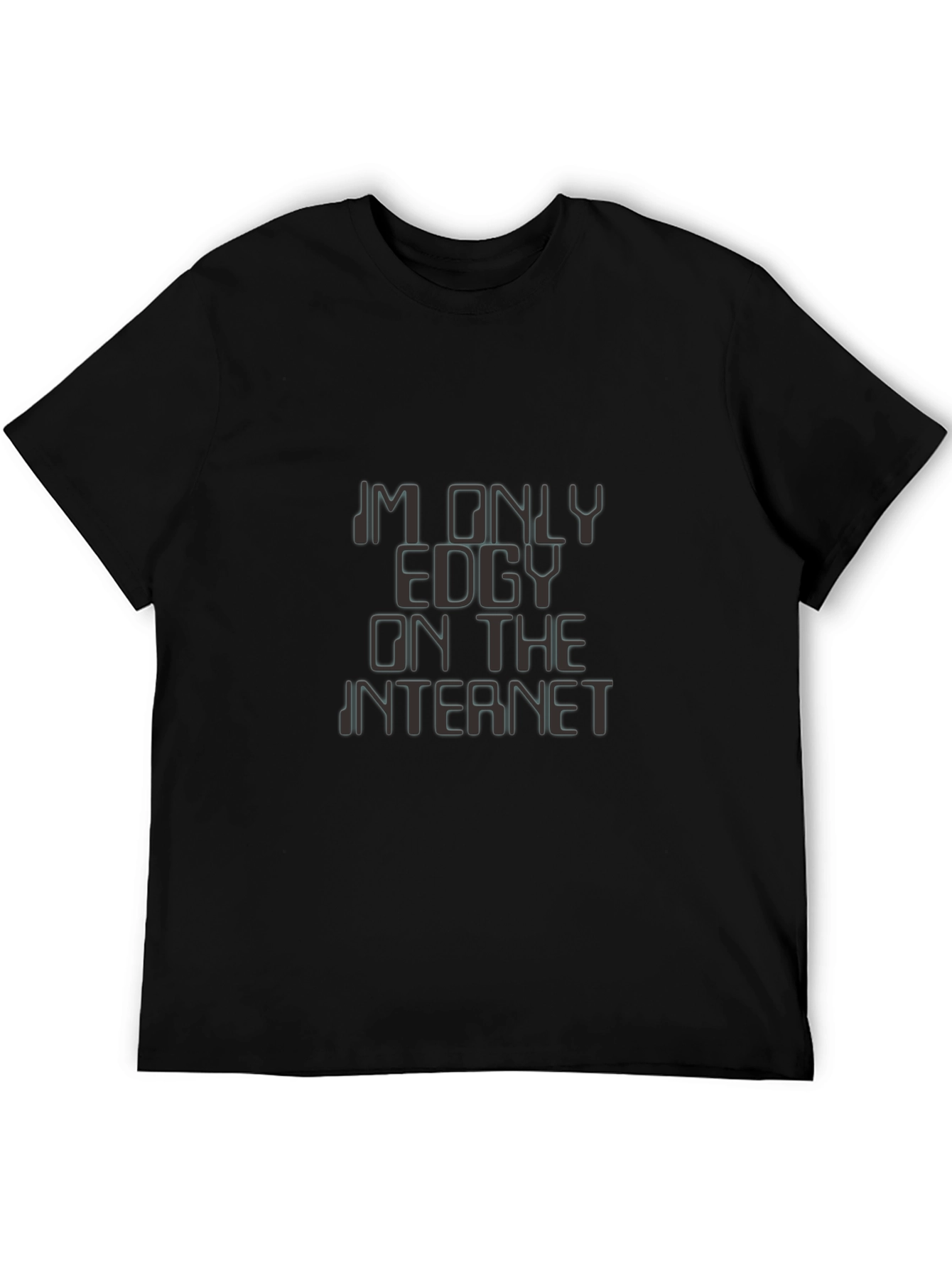 Edgy Internet T-Shirt - Black Graphic Tee