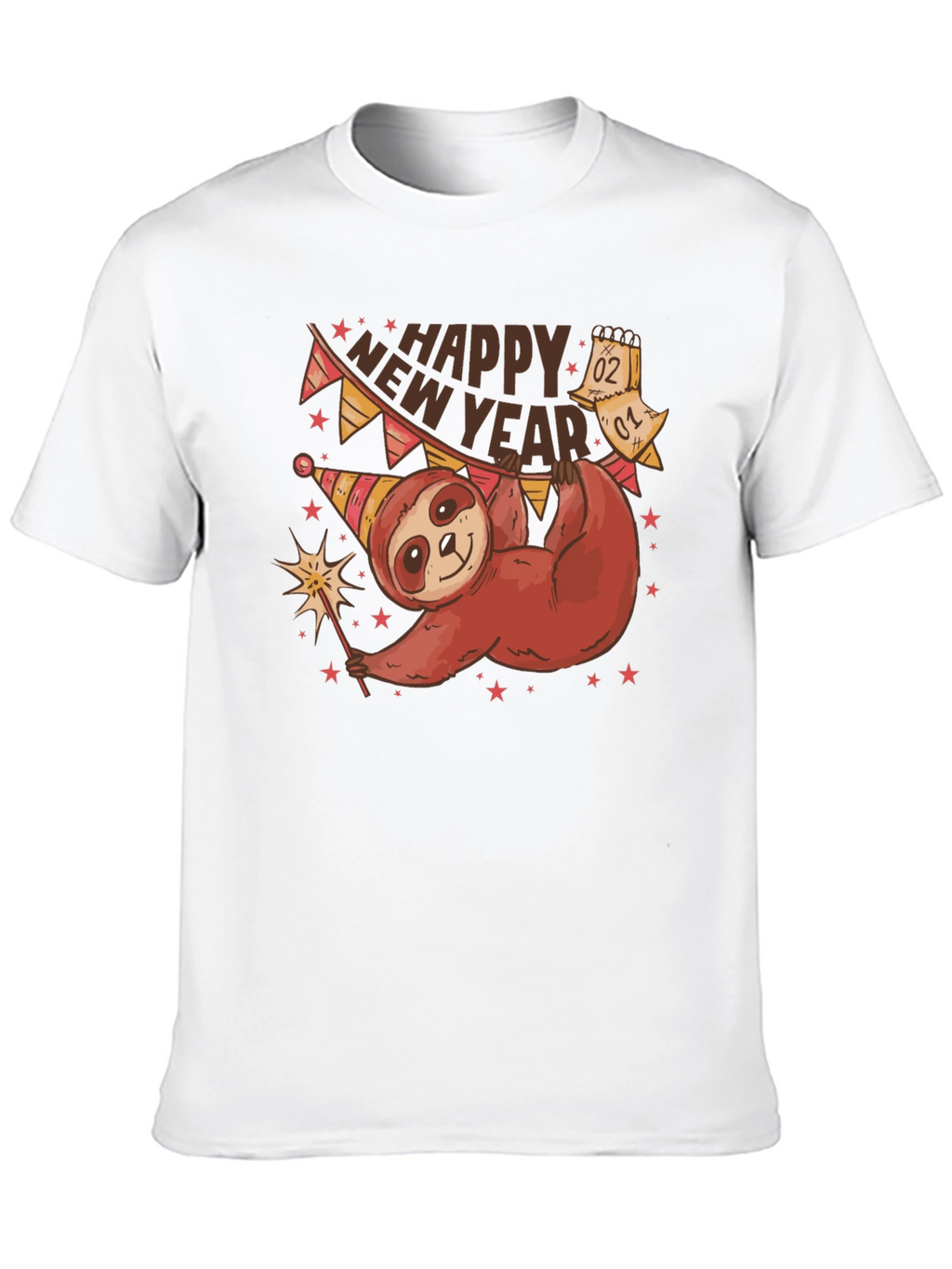 Happy New Year Sloth T-Shirt
