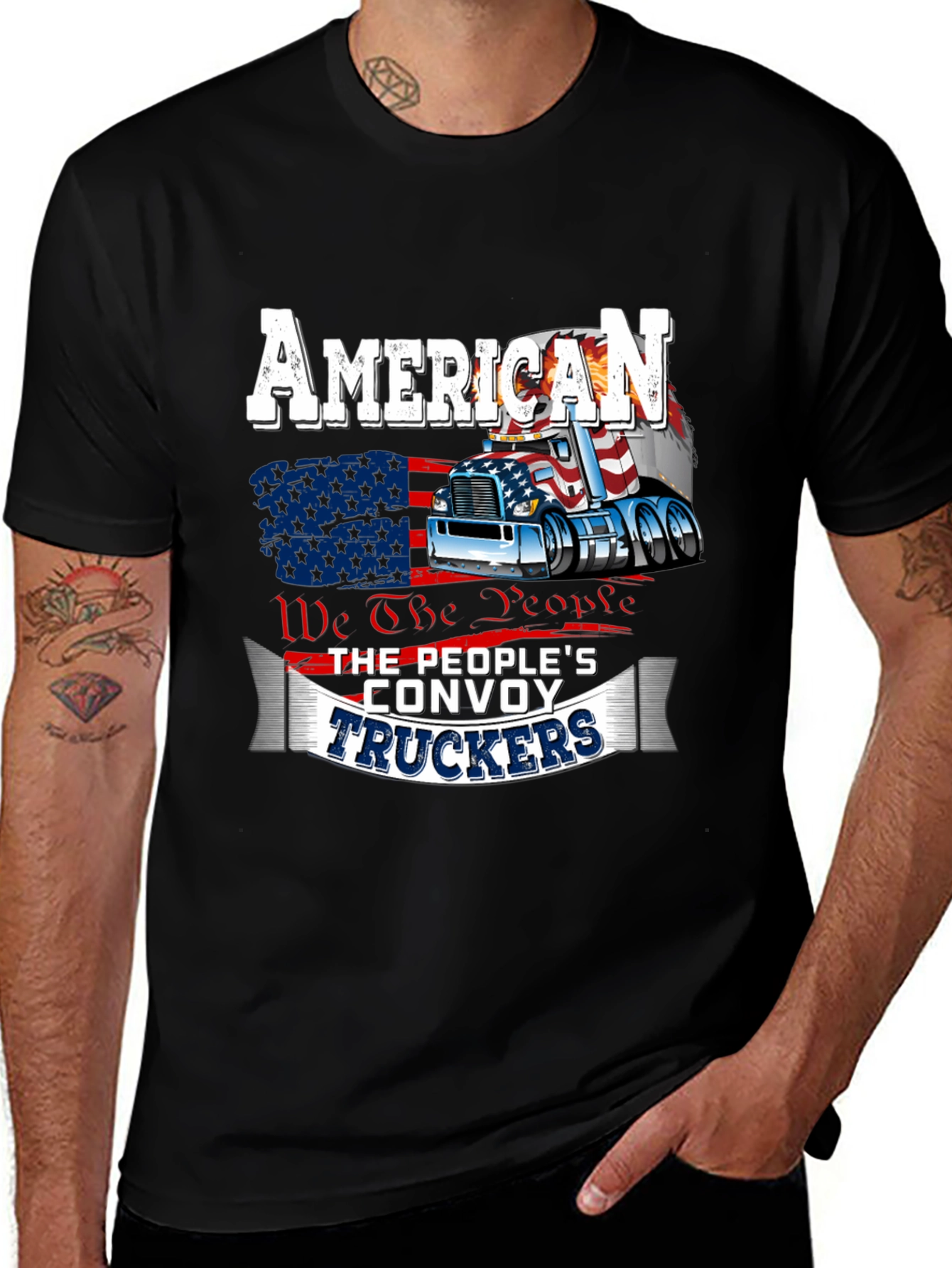 American Trucker Convoy T-Shirt