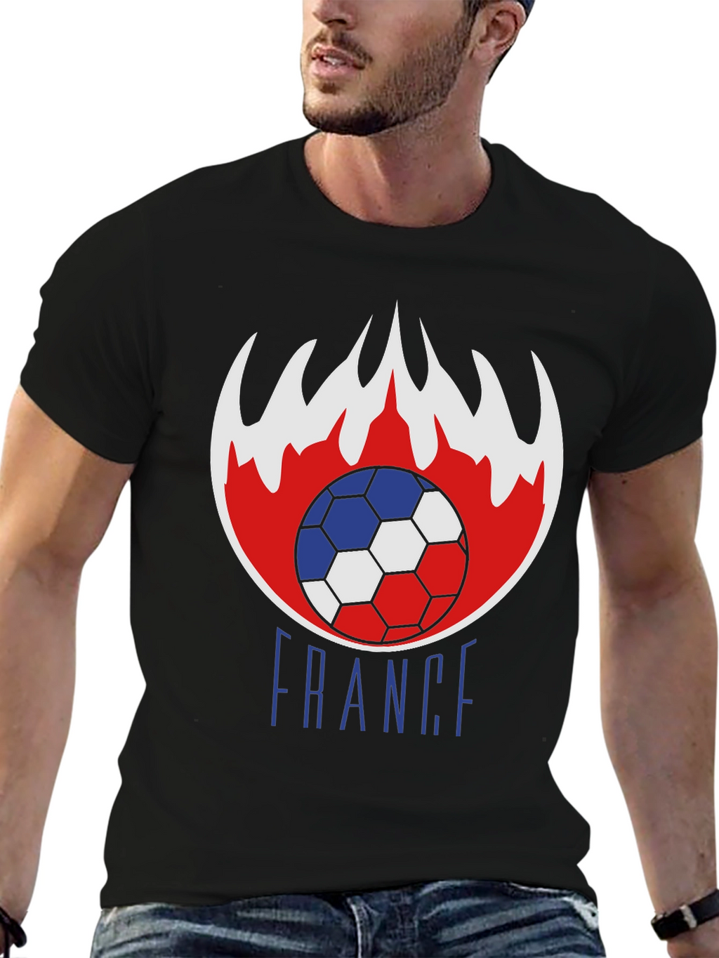 France Soccer T-Shirt - Patriotic Football Tee
