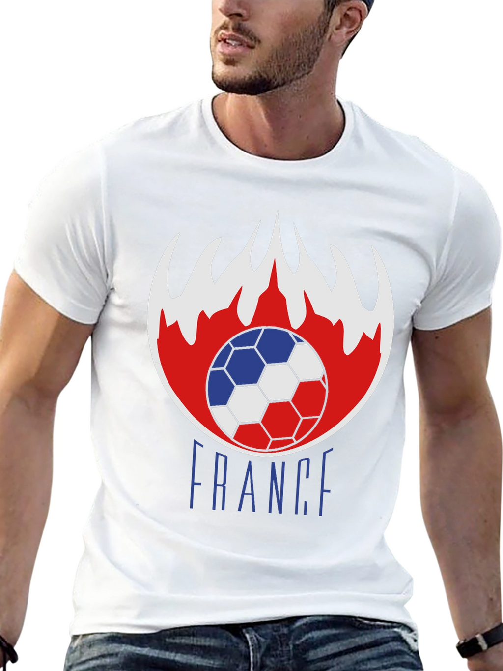 France Soccer T-Shirt - Patriotic Football Tee