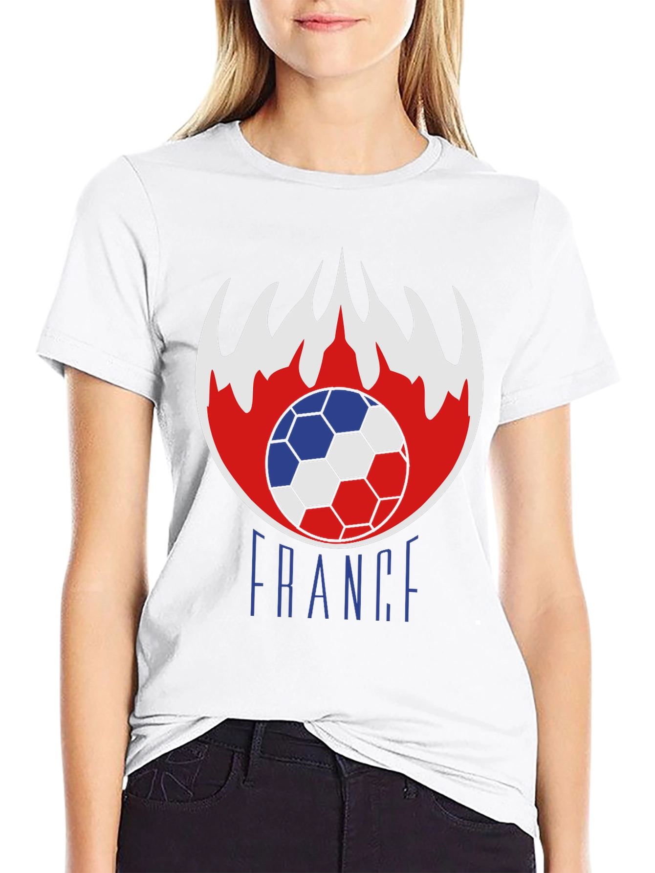 France Soccer T-Shirt - Patriotic Football Tee