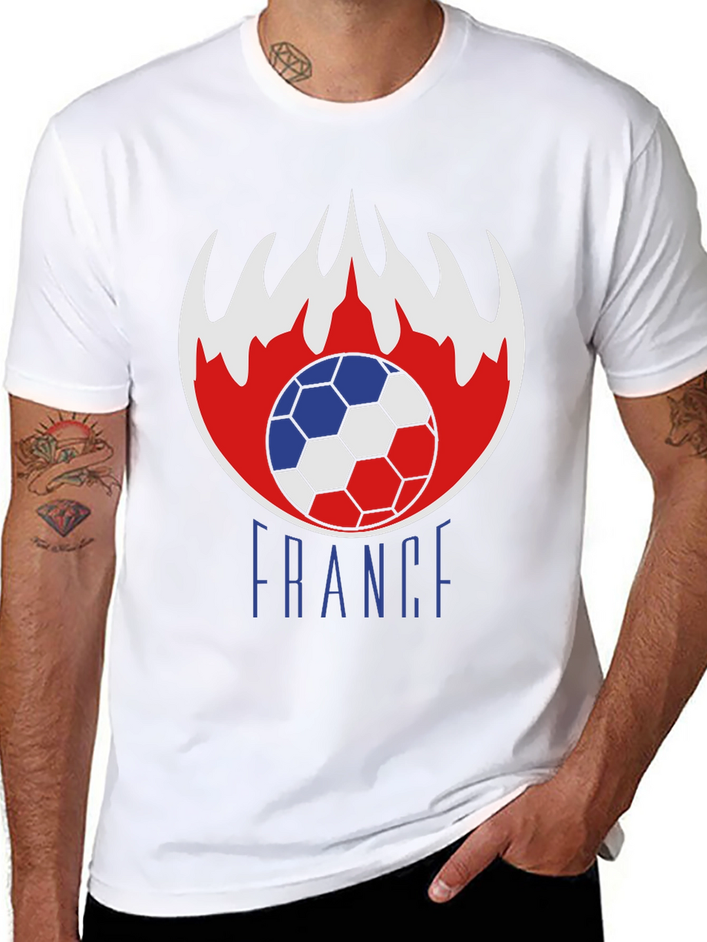 France Soccer T-Shirt - Patriotic Football Tee