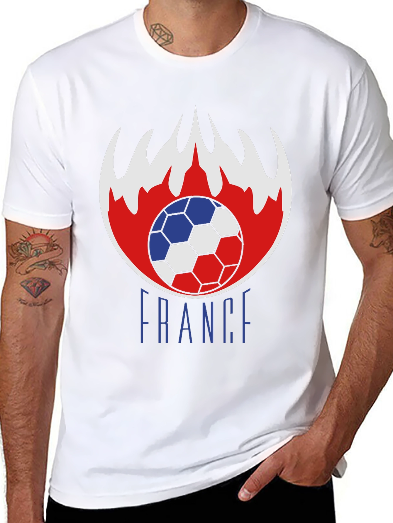 France Soccer T-Shirt - Patriotic Football Tee