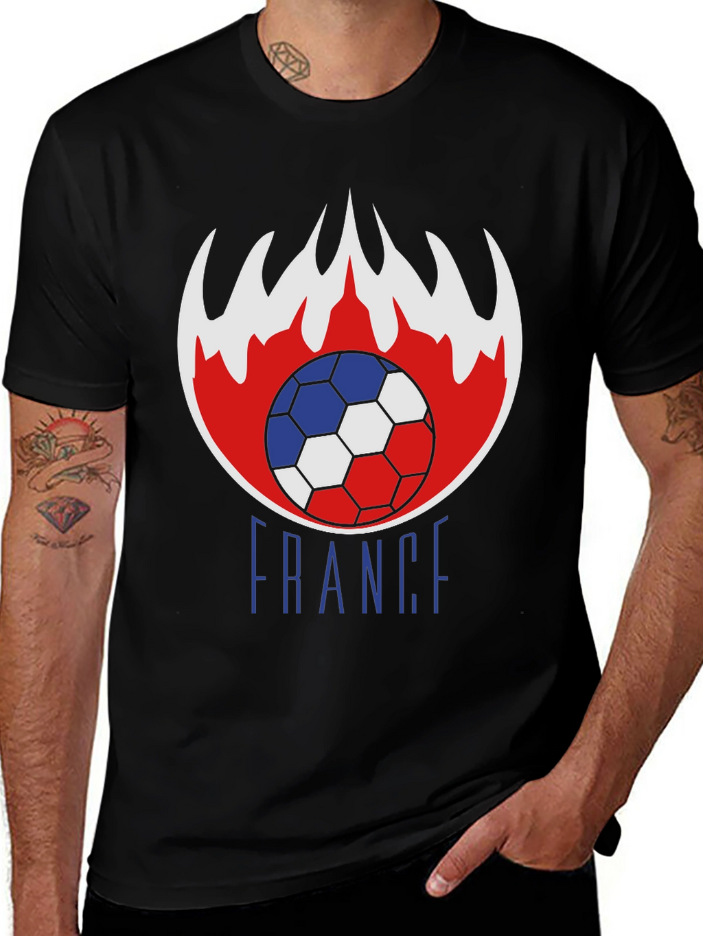 France Soccer T-Shirt - Patriotic Football Tee