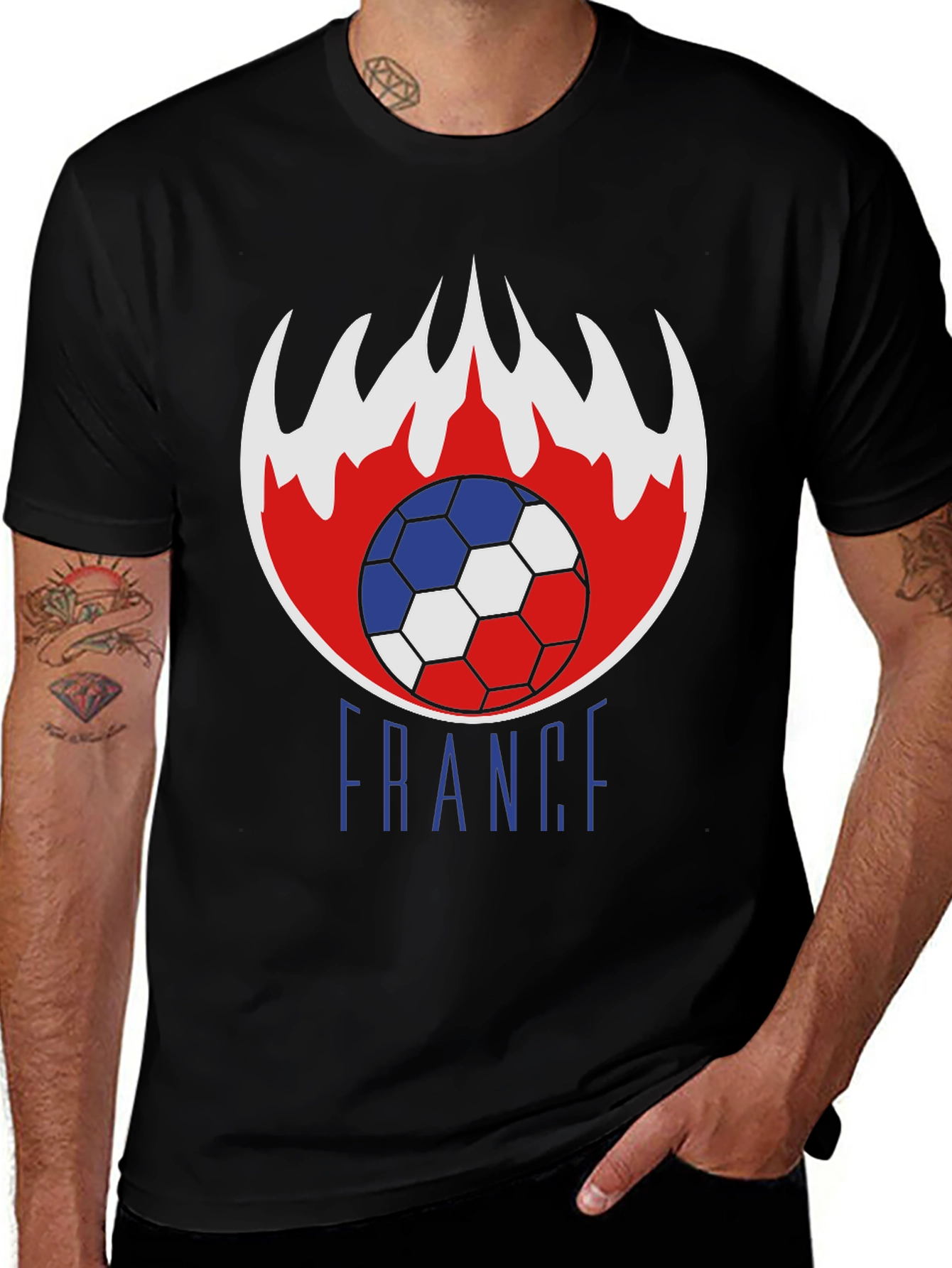 France Soccer T-Shirt - Patriotic Football Tee