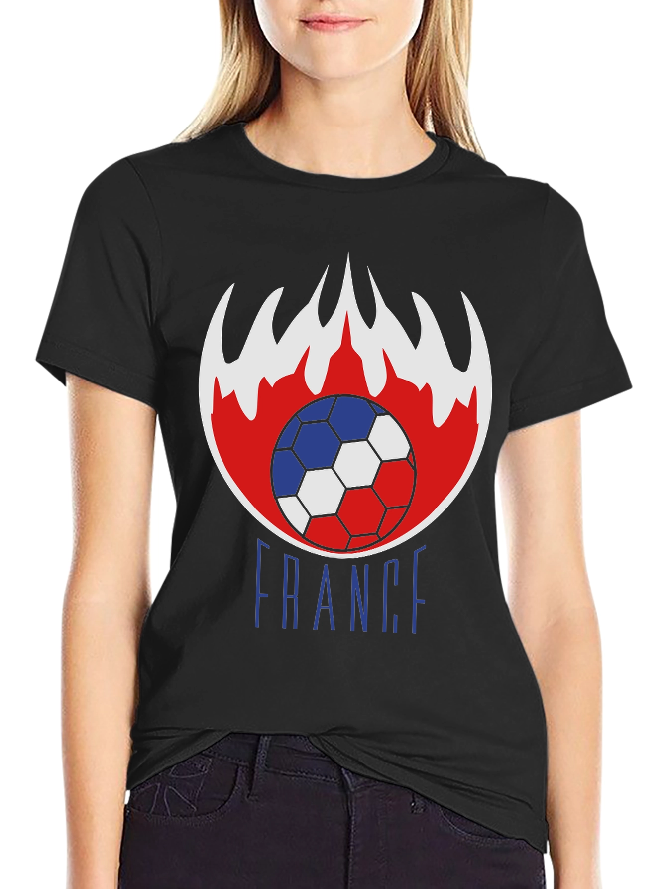 France Soccer T-Shirt - Patriotic Football Tee