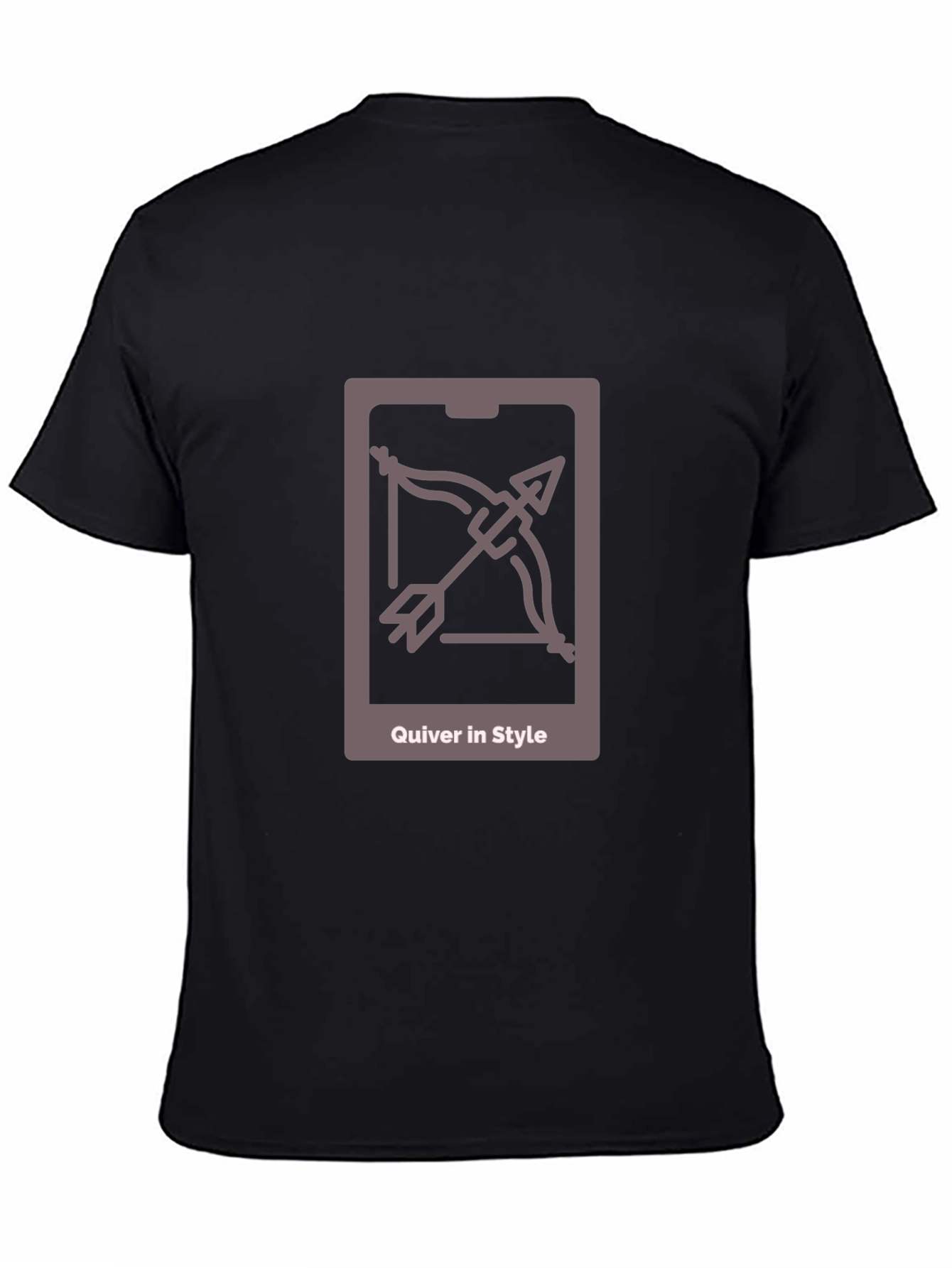 Quiver in Style Black Tee - Archer Design