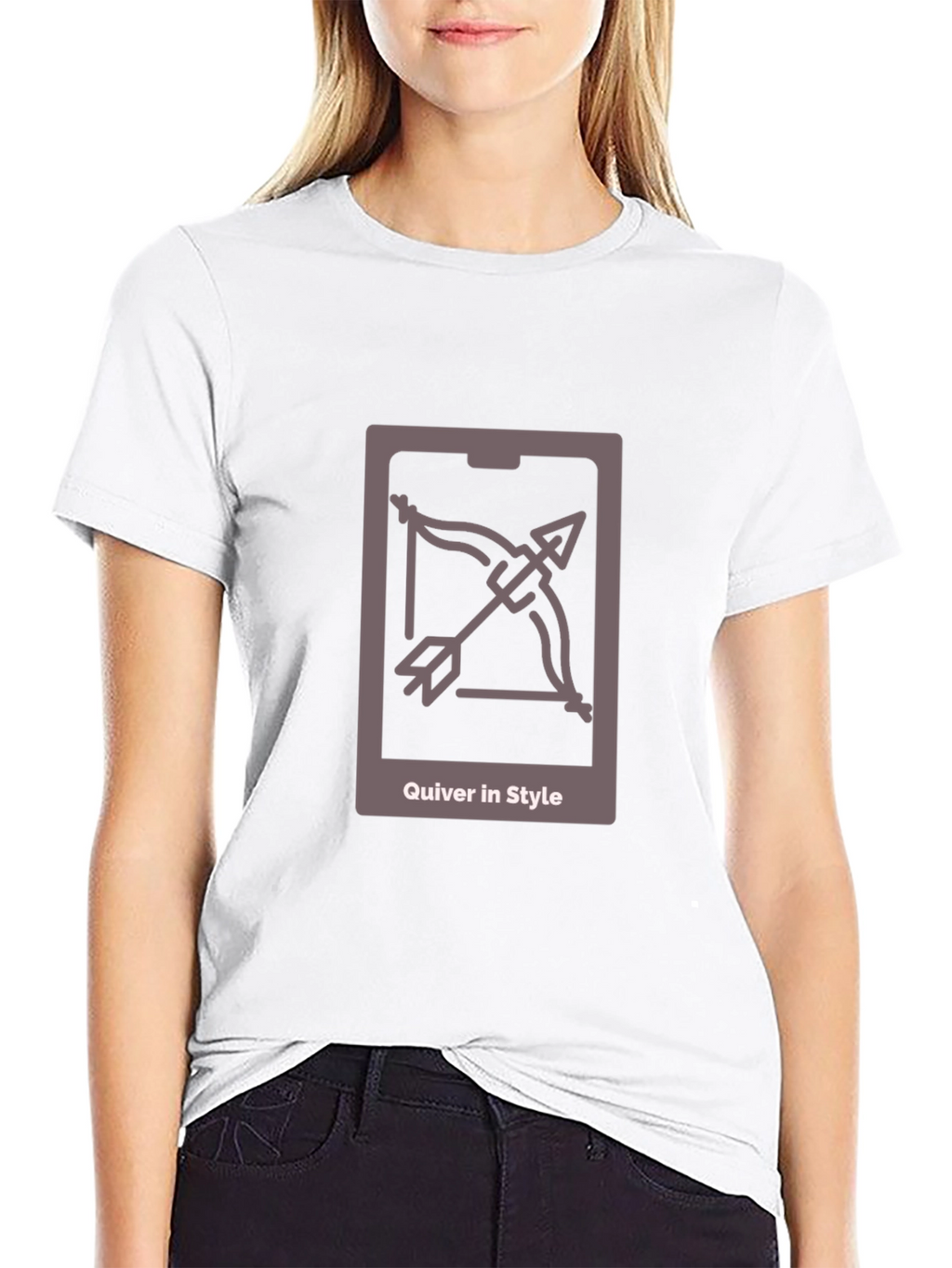 Quiver in Style Black Tee - Archer Design