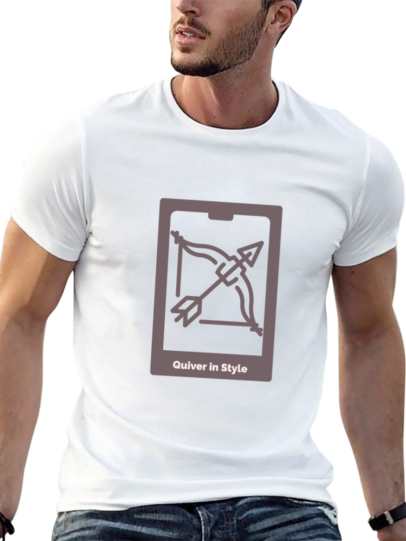 Quiver in Style Black Tee - Archer Design